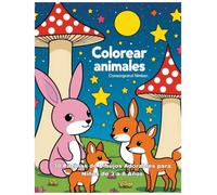 Animales Mágicos: Libro de colorear para niños de 3 a 8 años | 30 adorables dibujos de animales bebé en bosques encantados con trazos grandes y sencillos