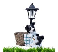 Animales solares para exterior - Figuras decorativas de resina con luces de encendido automático | Decoración de jardín resistente a la intemperie para césped y caminos - Encantadores adornos solares