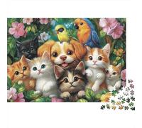 Animali adorabili Animali Un gioco altamente creativo con un alto livello di difficoltà Adatto ad adolescenti e adulti 1000 pezzi (75x50 cm)