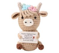 Animali All'uncinetto Positivo - Pussato A Mano, Design Edificante | Carattere Ispiratore Commovente Figura Amigurumi, Accessorio Da Tavolo, Arredamento Sorridente, Display Per Il Comodino, Pezzo Di S