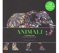 Animali. Black premium. Colouring book antistress