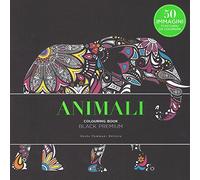 Animali. Black premium. Colouring book antistress