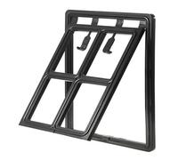 Animali Bloccabile Porta for zanzariera for animali domestici, porta for for gatti con serratura, in plastica for cani e, for finestra, cancelletto di sicurezza, recinzione for(L 46x35x1.5cm,Black)