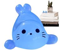 Animali che si illuminano al buio, animali marini, statuette per casa delle bambole, piccoli sigilli, simpatiche statuette antistress per casa delle bambole e acquario, a tema foca