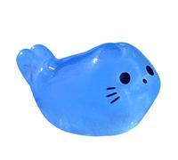 Animali che si illuminano al buio, animali marini, statuine di foca per casa delle bambole, piccoli sigilli, simpatiche statuette antistress per casa delle bambole e acquario, a tema
