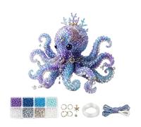 Animali Con Perline - Artigianato Realistico A Tema Marino 3D | Kit Portachiavi Con Perline Per Appassionati Principianti | Ornamento Natalizio Attività In orniture Artistiche Con