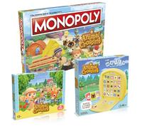 Animali Crossing Gioco 3er Set: Monopoly+Partita+Puzzle (1000 Parti) Spielpaket