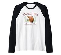 Animali da Allevamento di Mucche del Small Town Christmas Club Highland Maglia con Maniche Raglan