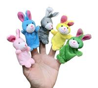 Animali da, burattini di The Baby's Finger - Gioco di ruolo di Bunny Set di 5, Pusts di lusso per giocattoli per bambini per dettagli squisiti Eragazze per spettacoli, di gio