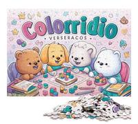 Animali da costruzione Puzzle in Legnos 1000 Pezzi Puzzle Adulto Regalo Per Amore E Amico Gioco EduGattoion Decorazione Interna Unica Per Gioco Familiare Stress Relief 1000pcs (75x50cm)