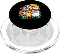 Animali da Fattoria Cartoon con Mucche Maiale Pecore PopSockets PopGrip per MagSafe