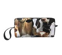 Animali da fattoria Mucche da latte Mucca, Borsa per il trucco Borsa per cosmetici Borsa da toilette da viaggio portatile Borsa per trucco Organizer