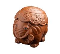 Animali da tè in argilla viola. Statuetta creativa a forma di elefante in argilla viola con colino for il tè, set da tè, accessori artigianali, ornamenti da scrivania for la cerimonia del tè.(A)