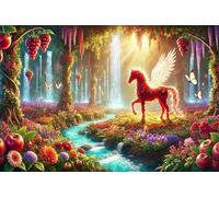 Animali del paesaggio da sogno - Puzzle 1200 Pezzi - puzzle Fai da te, Intrattenimento Creativo, Puzzles Classico Arte,Regalo per Adulti dai 14 anni 75 x 50 cm