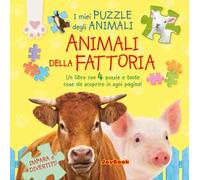 Animali della fattoria. Gioca e divertiti! Libro puzzle