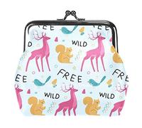 Animali della foresta Parole Portamonete Portafogli Borse vintage per regalo