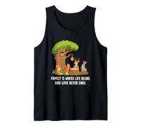 Animali della Foresta Tea Party Cute Wood Family Canotta