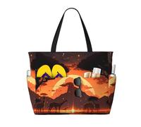 Animali della savana africana borsa da viaggio multifunzionale spiaggia multi tasca design alla moda adatto per vari luoghi all'aperto