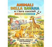 Animali della savana e i loro cuccioli