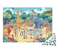 Animali dello zoo Puzzles 1000 Pezzi In Incastro Perfetto, Un Gioco Di Puzzle Per Enigma Per Lo Stress Relief, Ideale Per Per La Decompressione E La Decorazione Delle Pareti, Reg