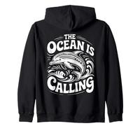 Animali dell'Oceano Vibrante Disegno Delfino Mare per la Natura Felpa con Cappuccio