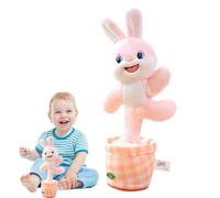 Animali di peluche che cantano e danzano, giocattolo canto di peluche - Giocattoli di coniglio di peluche parlando - Giocattoli elettrici di peluche di asino di di coniglio