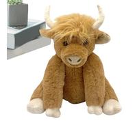 Animali di peluche di ,Highlands peluche - Peluche scozzese Highlands da 10 pollici | Giocattolo da fattoria con suono, bestiame delle Highlands al letto, animale di peluche