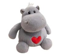 Animali di peluche - Ippopotamo a forma di cuore | Cuscino decorativo morbido a forma di ippopotamo, statuetta animale realistica per, decorazione di compleanno, riempimento di Pa