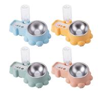 Animali Doppio Ciotola Asciutto Automatico Abbeveratoio Alimentazione per Gatti