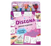 Animali e cuccioli. Disegna passo a passo. Con gadget