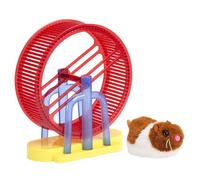 Animali Elettronici - Coniglietto Elettronico Giocattolo per Ragazzi - Elettrico Simulazione Criceto con Ruota da Esercizio - Ruota Interattiva Esercizio per Gatti Bambini Interni Casa Scrivania