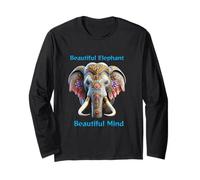 Animali esotici Elefante Bella Mente Tibetano Colori Maglia a Manica