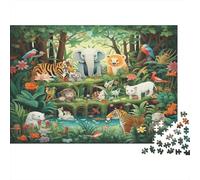 Animali foresta Puzzles 1000 Pezzi In Colori Brillanti, Un Gioco Di Puzzle Per Pace Interiore, Ideale Per Attività in Famiglia, Regalo Di Compleanno Originale 70x50cm/1000pcs