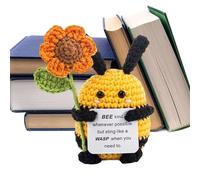 Animali Gancio Positivi Decorazione Domestica e Confortevole | Crochet Ape con biglietti di affermazione regalo per moglie mamma amiche insegnante casa ufficio