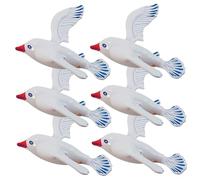 Animali Gonfiabili Animali Gonfiabili 6PCS Jumbo Uccello Volante Gabbiano Decor Animali Gonfiabili Ornamenti Gabbiano Palloncini Galleggianti per Piscina per Forniture per Feste in Piscina Da Spiaggia