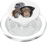 Animali incredibili: grandi teste di scimmia PopSockets PopGrip per MagSafe