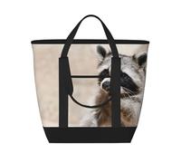 Animali intelligenti Procione Natura,Borsa porta pranzo grande capacità isolata per donne e uomini, lavoro, picnic, viaggi