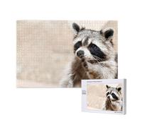 Animali intelligenti Procione Natura,Puzzle in legno da 1000 pezzi per famiglie, puzzle per adulti e adolescenti
