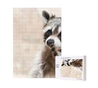 Animali intelligenti Procione Natura,Puzzle in legno da 300 pezzi per adulti e adolescenti