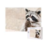 Animali intelligenti Procione Natura,Puzzle in legno da 300 pezzi per famiglie, per adulti e adolescenti, decorazioni per la casa
