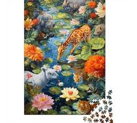 Animali Mondo Animale Giochi Educativi Giochi Puzzle Impegnativi Idee Regalo per Donne e Uomini 1000 pezzi (75x50cm)