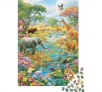 Animali Mondo Animale Puzzle Estremamente Difficile, Molto Difficile da Completare Adatto agli Adulti 500 pezzi (52x38cm)