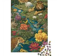 Animali Mondo Animale Puzzle Estremamente Difficile, Molto Difficile da Completare Adatto per Adulti 300 pezzi (40x28cm)
