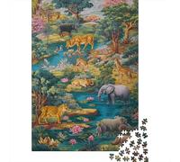 Animali Mondo Animale Puzzle Estremamente Difficile, Molto Difficile da Completare Adatto per Adulti 1000 pezzi (75x50cm)