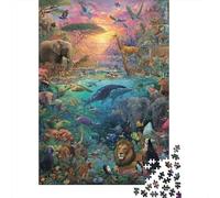 Animali Mondo Animale Puzzle Fantastico e Perfetto per la Decorazione della Casa Adatto come Regalo 500 pezzi (52x38cm)