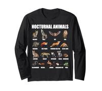 Animali notturni Educativi Fauna Selvatica Scienza Amante della Natura Maglia a Manica
