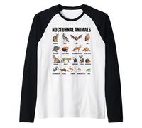 Animali notturni Educativi Fauna Selvatica Scienza Amante della Natura Maglia con Maniche Raglan