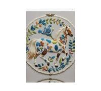 Animali Ricamo Cavalli Benvenuto Giardino Bandiera 2x3 Ft No Fade Double Sided Casa Yard Bandiere Outdoor Banner Decor Per Cortile Portico Prato