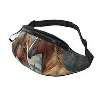 Animali Ricamo Dipinti Cavalli Marsupio per Uomini Donne Moda Marsupio Borse a Tracolla Regolabile Ovunque Cintura Bag
