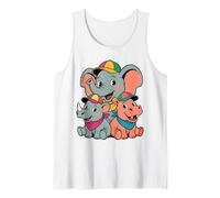 Animali Safari Cuccioli - Elefante Rinoceronte Ippopotamo Canotta